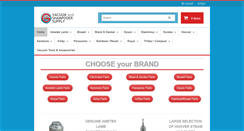 Desktop Screenshot of glensvacuumparts.com