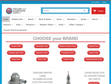 Tablet Screenshot of glensvacuumparts.com